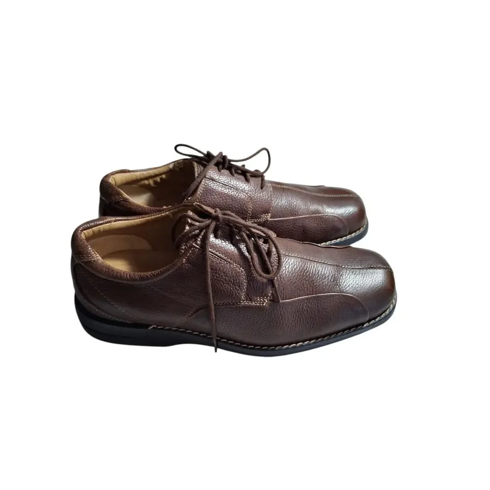 DOCKERS PRO Style Mens‎ size 11M Brown Leather Careerwear Casual Oxford Shoes
